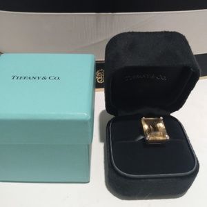Tiffany and Co. Sterling silver Citrine Sparklers Cocktail Ring